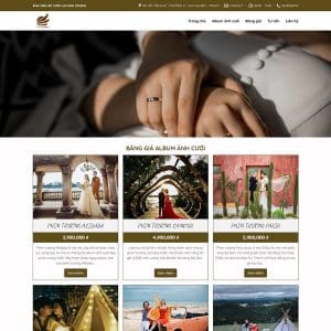 Mẫu website flatsome dịch vụ chụp ảnh cưới