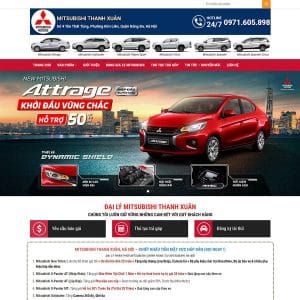 Mẫu website bán xe