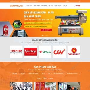 Mẫu website dịch vụ quảng cáo, biển quảng cáo