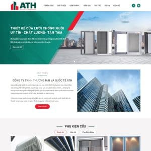 Mẫu website bán cửa lưới