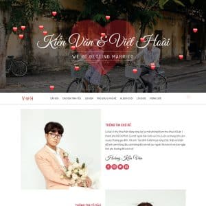 Mẫu website thông báo đám cưới