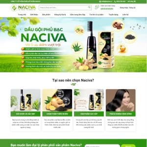 Mẫu website dầu gội đầu, mỹ phẩm