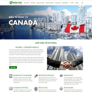 Mẫu website đầu tư định cư
