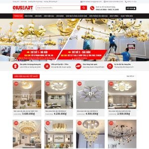 Mẫu website bán đèn trang trí