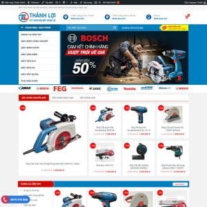 Mẫu website bán điện máy - điện cơ 01