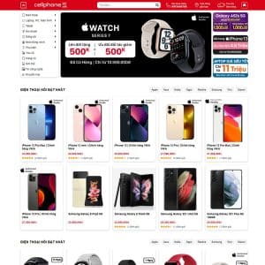 Mẫu website wordpress bán điện thoại 05 - Cellphone