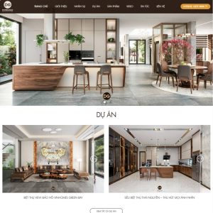 Mẫu website nội thất đồng gia