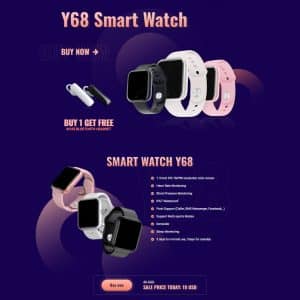 Mẫu website landing page đồng hồ thông minh