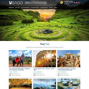 Mẫu website flatsome du lịch 05