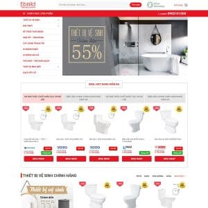 Mẫu website bán bồn cầu
