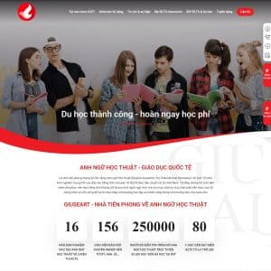 Mẫu website trung tâm anh văn