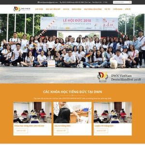 Mẫu website đào tạo tiếng Đức