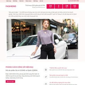 Mẫu website landing page bán quần áo
