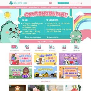 Mẫu website bán gấu bông