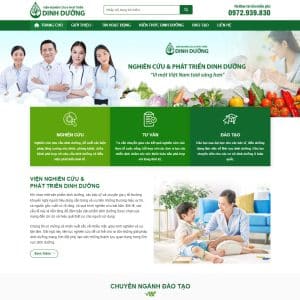 Mẫu website giới thiệu 02 - giới thiệu viện nghiên cứu