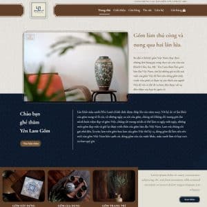 Mẫu website bán gốm sứ
