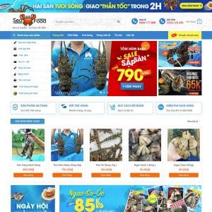 Mẫu website bán hải sản
