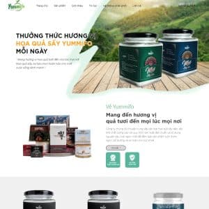 Mẫu website bán hoa quả sấy