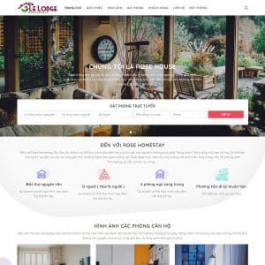 Mẫu website homestay