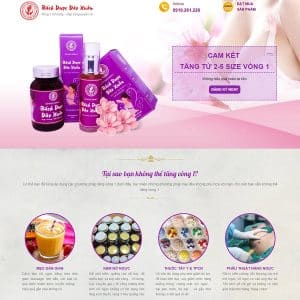 Mẫu website flatsome kem nở ngực