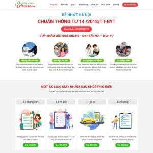 Mẫu website dịch vụ khám sức khỏe 01