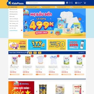 Mẫu website đồ em bé kid plaza
