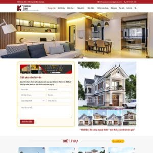 Mẫu website kiến trúc 04