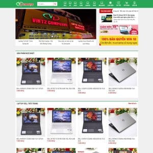 Mẫu website Flatsome bán laptop 01