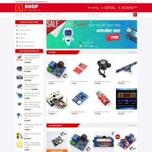 Mẫu website bán linh kiện 01