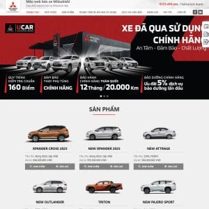 Mẫu website bán xe mitsubishi 01