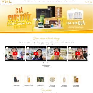 Mẫu website mỹ phẩm 24