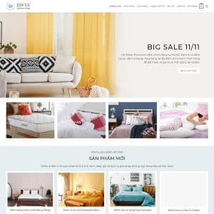 Mẫu website bán nệm