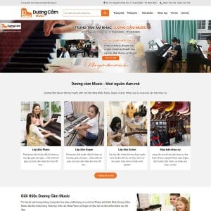 Mẫu website flatsome bán nhạc cụ