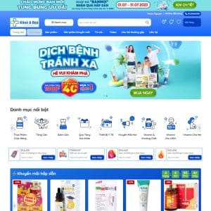 Mẫu website nhà thuốc 08