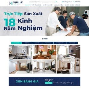 Mẫu website nội thất 19