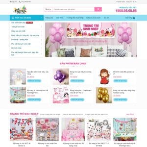 Mẫu website bán đồ trang trí sinh nhật, tiệc cưới, party