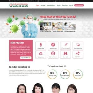 Mẫu website phòng khám 01