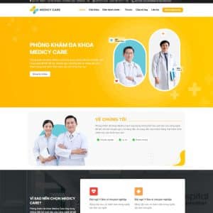 Alternative view of Mẫu website phòng khám 03 - tiêm Vắc xin - tiêm chủng