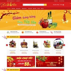 Mẫu website bán quà tết - giới thiệu sản phẩm