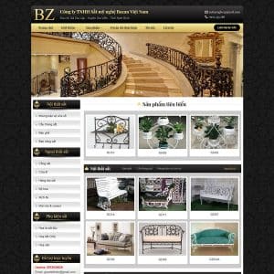 Mẫu website dịch vụ sắt mỹ nghệ