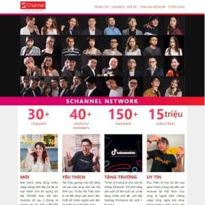 Mẫu website channel network