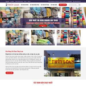 Mẫu website tiệm vải