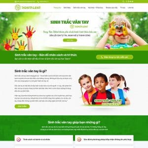 Mẫu website sinh trắc vân tay