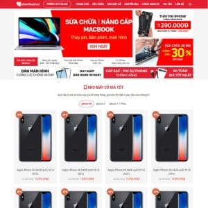 Mẫu website dịch vụ sửa điện thoại 03