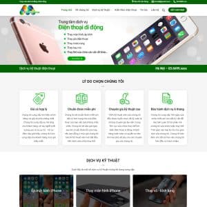 Mẫu website dịch vụ sửa màn hình
