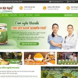 Alternative view of Mẫu website tinh bột nghệ 01