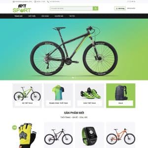 Mẫu website flatsome bán đồ thể thao
