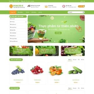 Mẫu website flatsome thực phẩm sạch