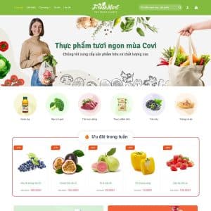 Mẫu website thực phẩm sạch 01