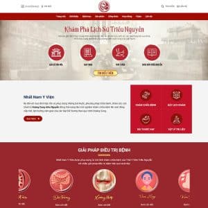 Mẫu website phòng khám đông y